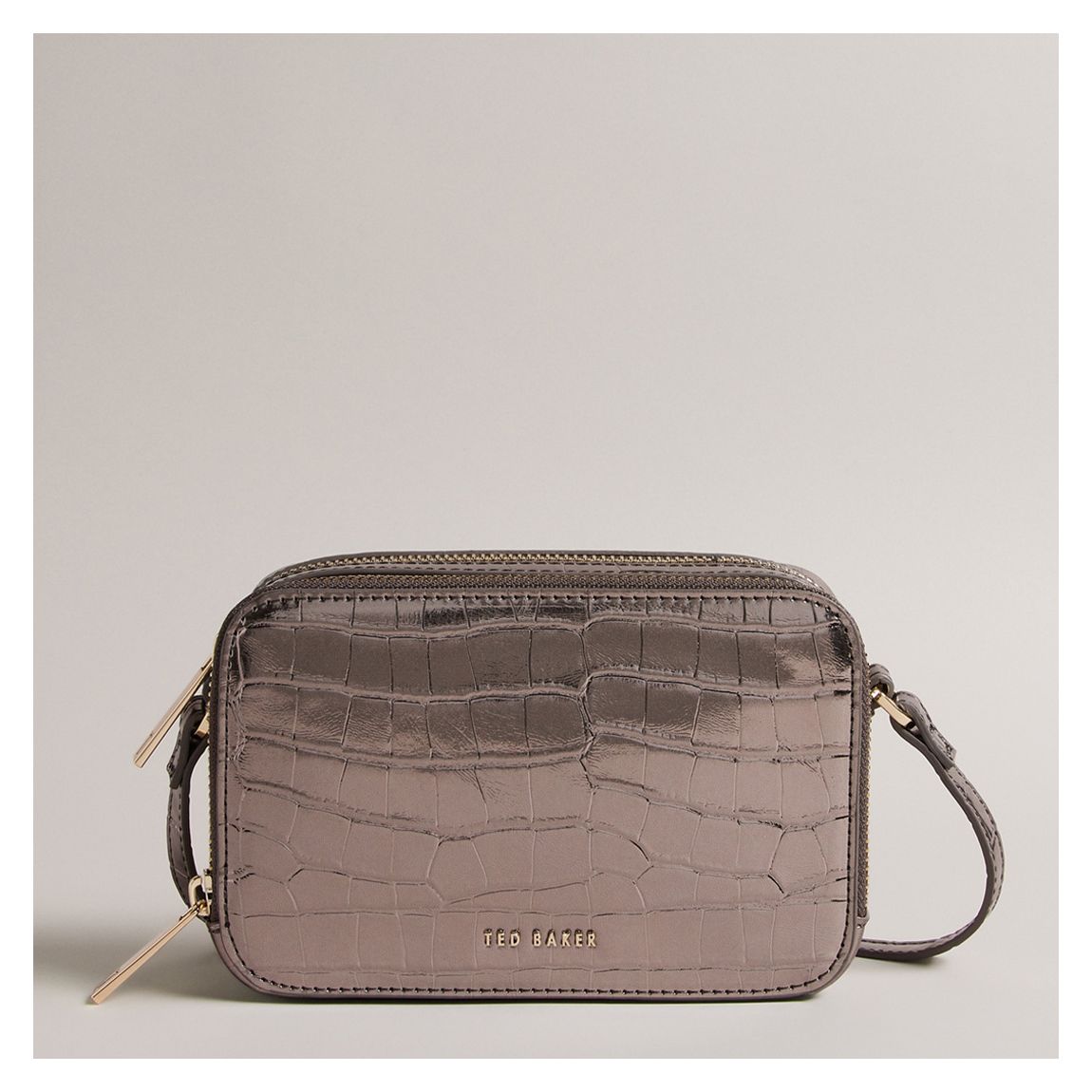 Gunmetal Stina Double Zip Mini Camera Bag main product photo