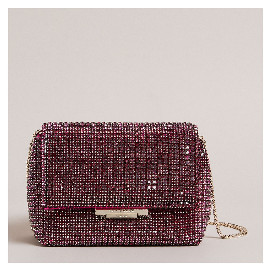 Purple Gliters Crystal Mini Cross Body Bag main product photo