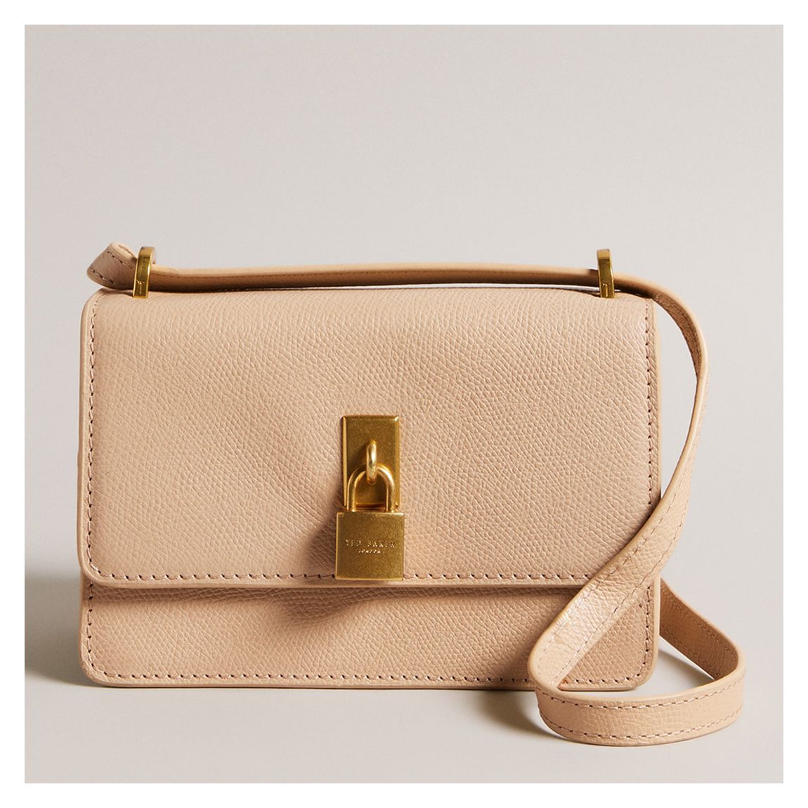 Taupe Ssloane Padlock Detail Mini Shoulder Bag main product photo