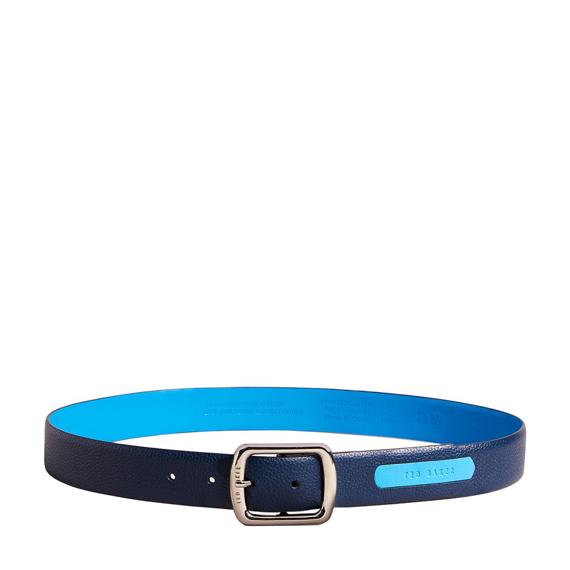 Navy Jaims Contrast Detail Leather Belt main product photo