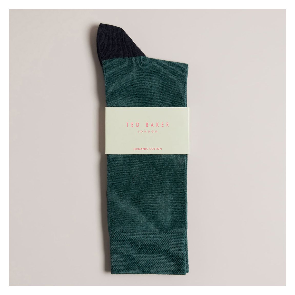 Dark Green Corecol Sock With Contrast Colour Heel And Toe main product photo