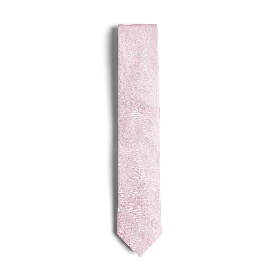 Dusky Pink Meews Paisley Jacquard Silk Tie main product photo