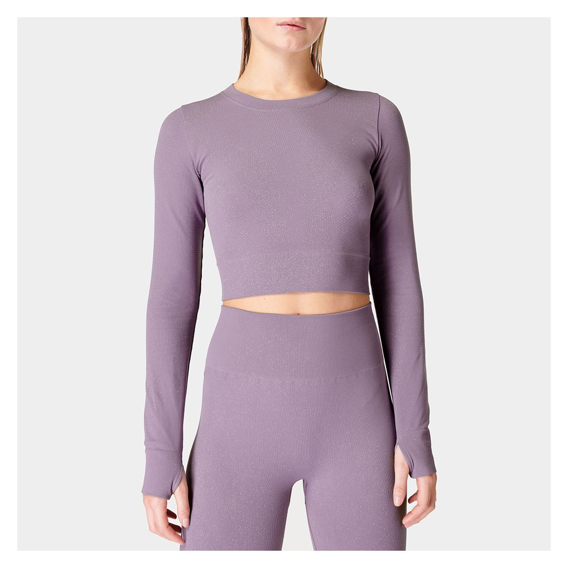 Purple Spark Seamless Workout Long Sleeve Top main product photo