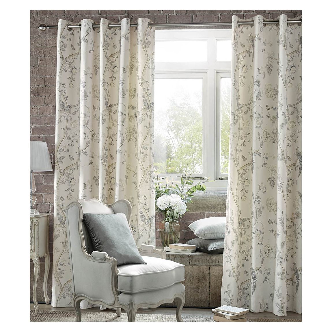 Summer 223x182cm Palace Eyelet Curtain, Dove Grey main product photo