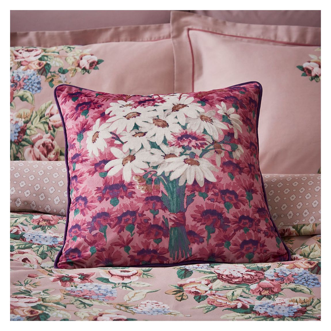 Mirfield 45x45cm Feather Cushion, Mulberry main product photo