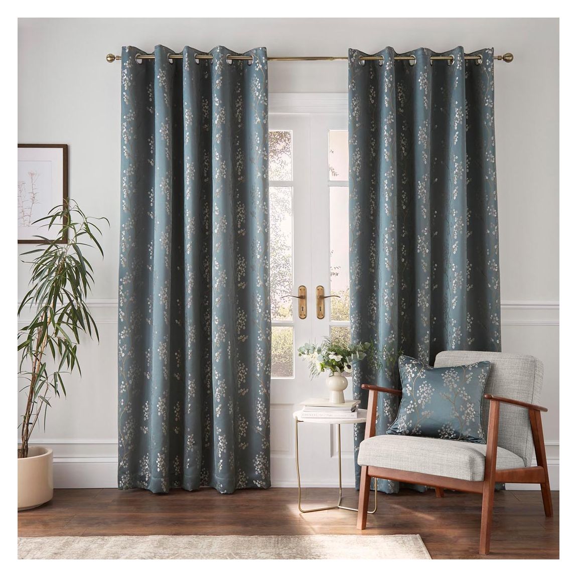 Wilstone 168x229cm Eyelet Blackout Curtains, Midnight main product photo