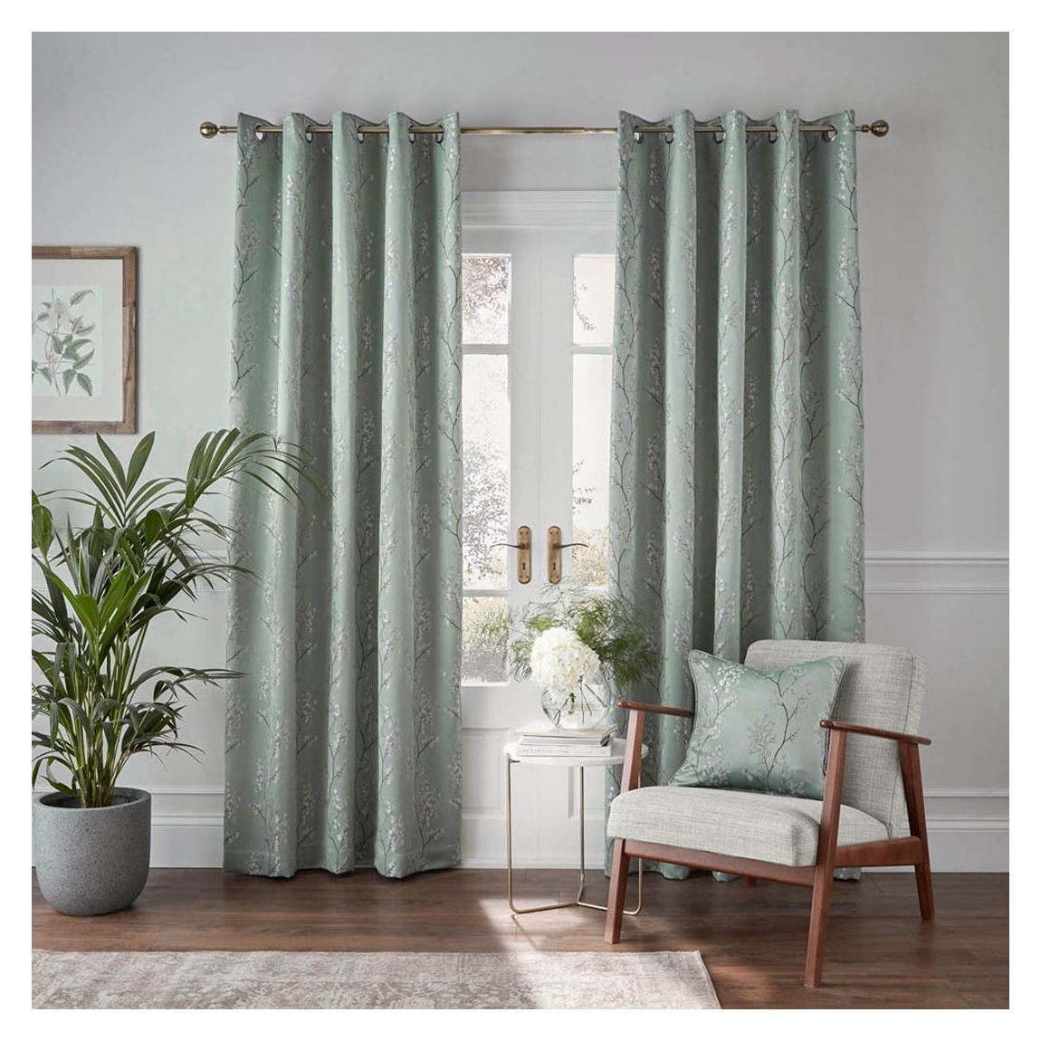 Wilstone 168x183cm Eyelet Blackout Curtains, Spa main product photo