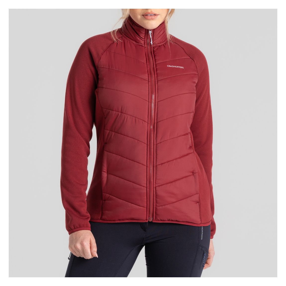 Red Carmela Hybrid Jacket main product photo