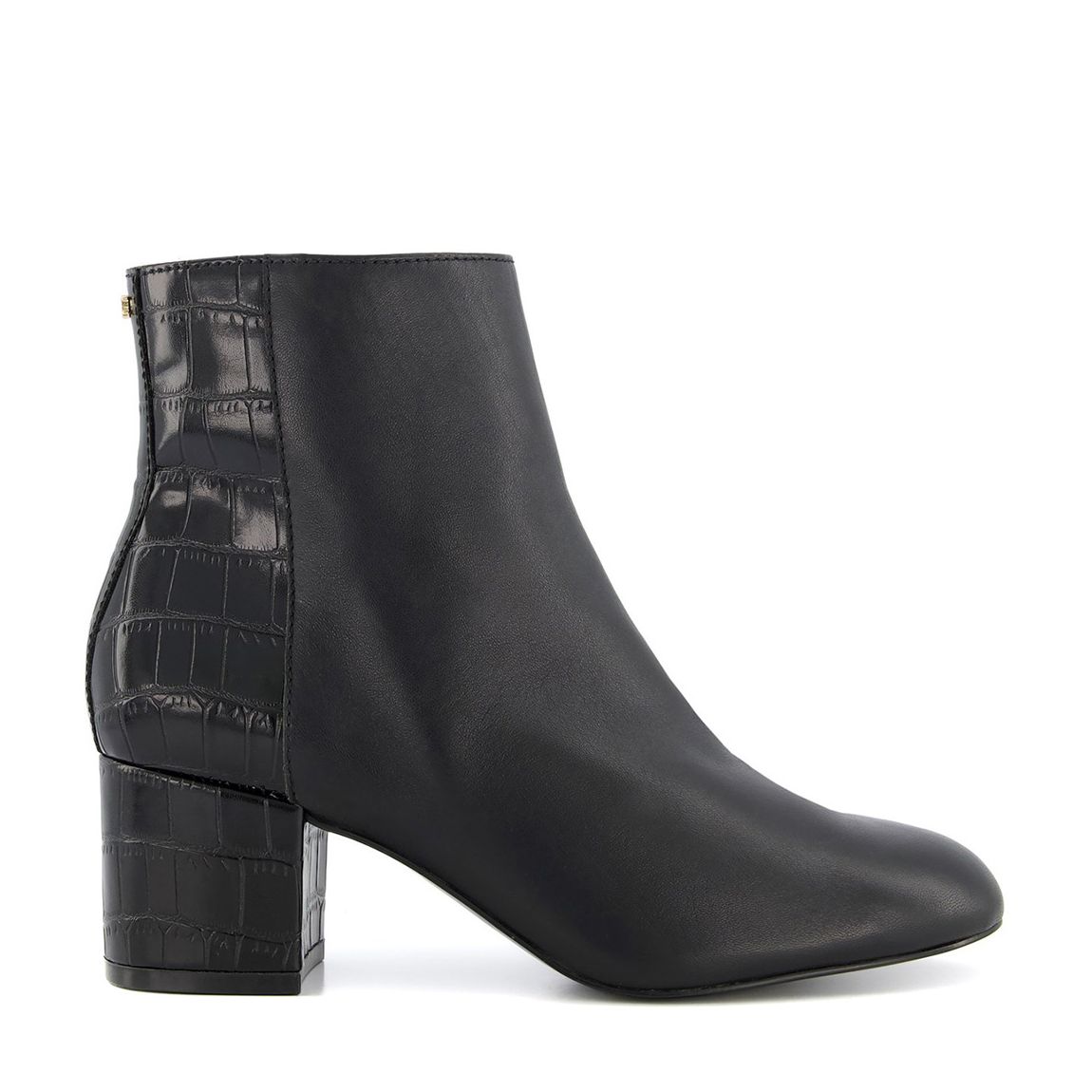 Black Oleah Leather Heeled Ankle Boot main product photo