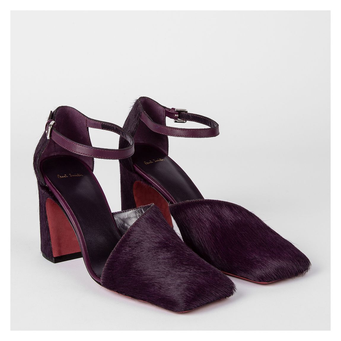 Purple Leather Evelyn Heeled Sandal main product photo