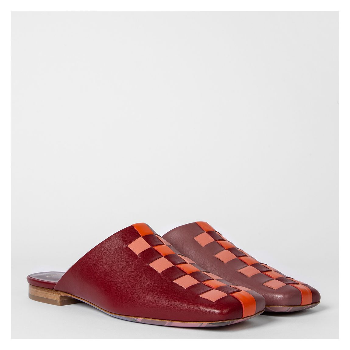 Red Leather Nata Mule main product photo