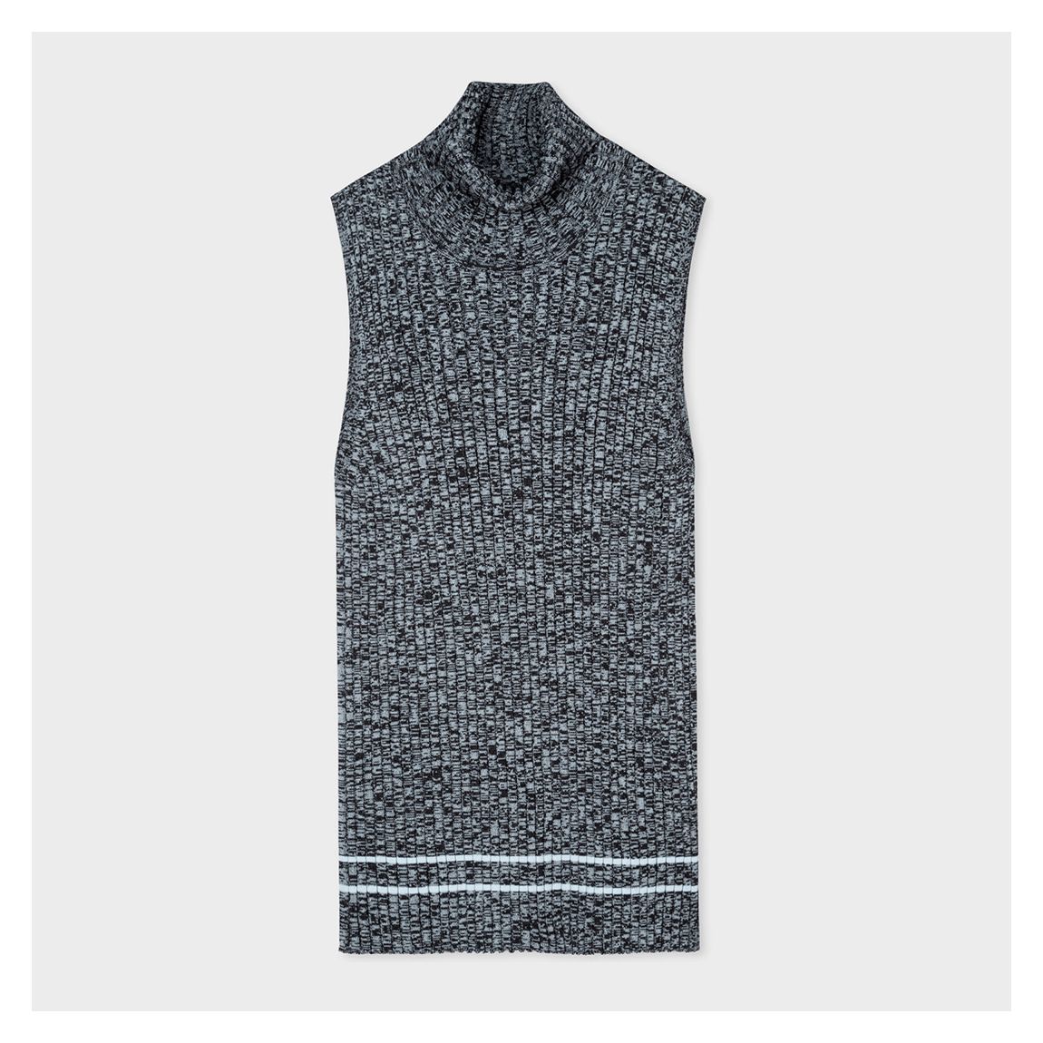 Grey Knitted Wool Blend Vest main product photo