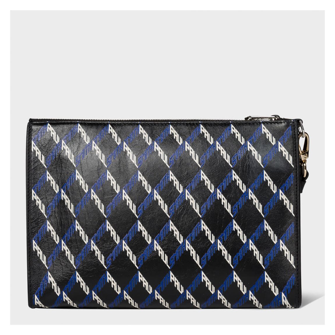 Black White Blue Mens Clutch Logo Wallet main product photo