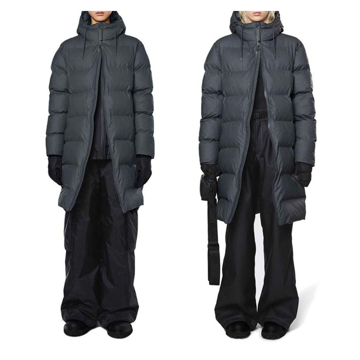 Slate Unisex Long Waterproof Puffer Jacket main product photo