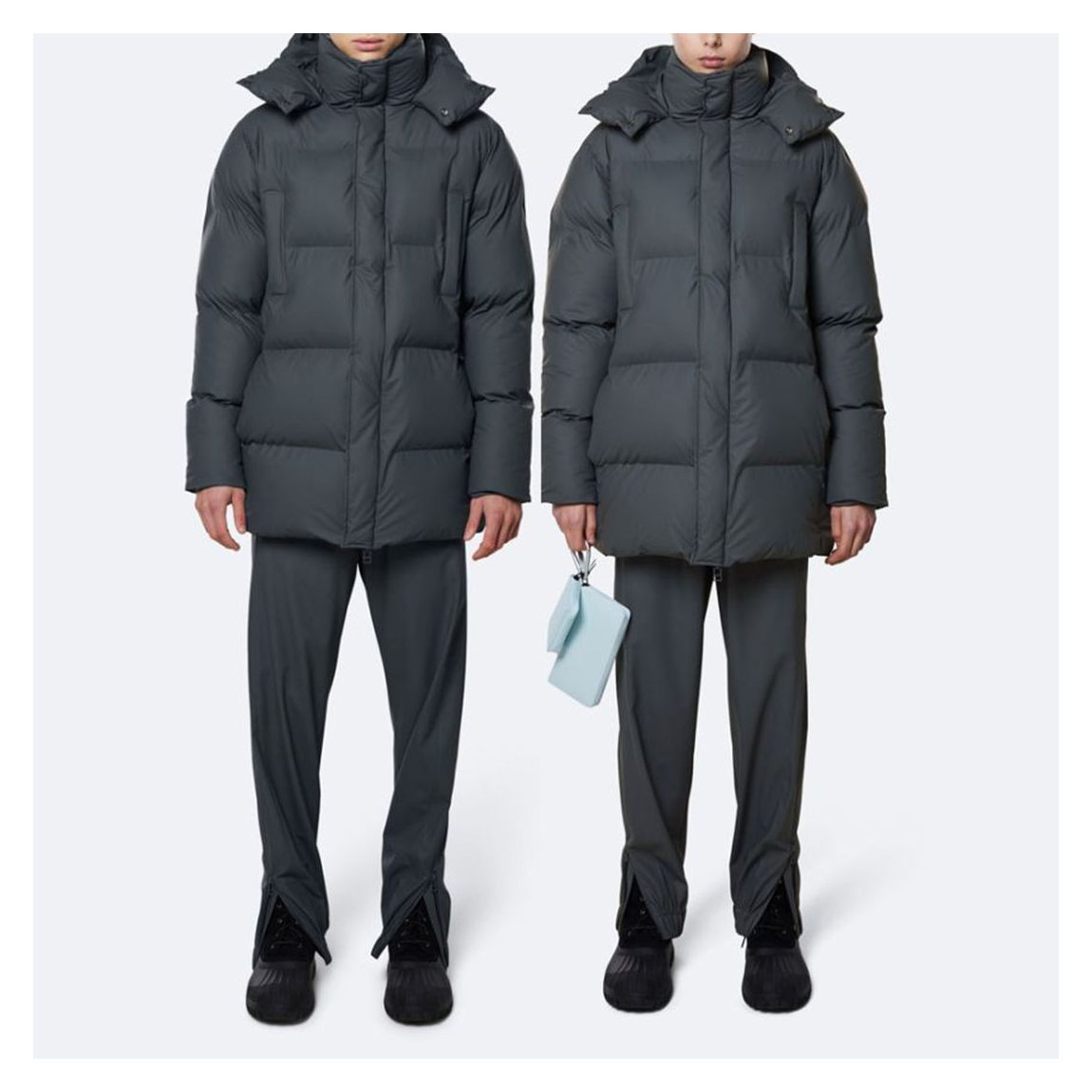 Slate Unisex Insulated Hooded Puffer Coat main product photo