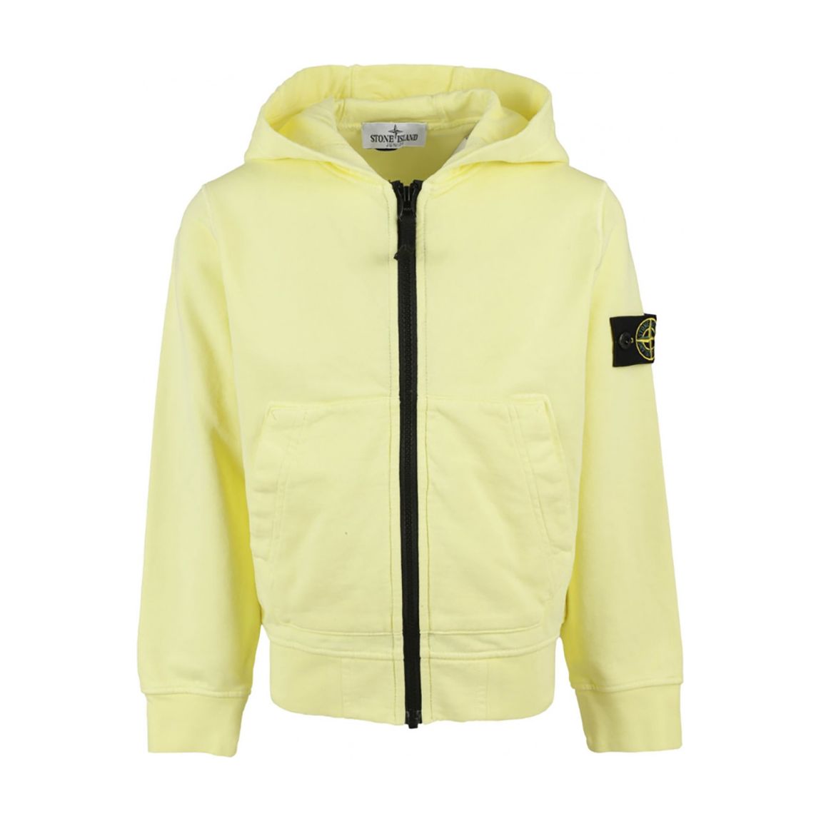 Yellow Cotton Fleece Zipped Hoodie main product photo