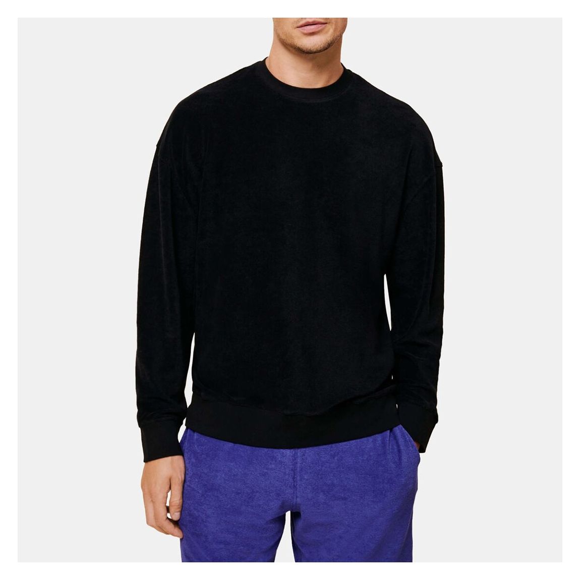 Black Textured Sweet Sweatshirt main product photo