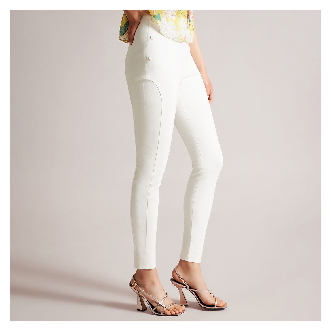 White Liroi High Waisted Leggings main product photo