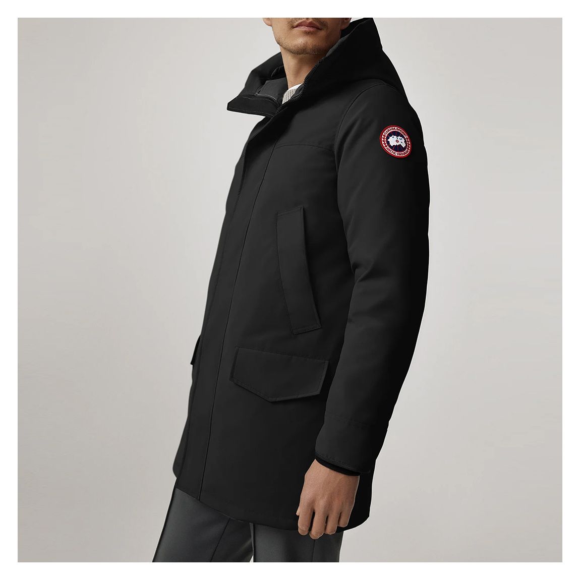 Black Langford Parka Coat main product photo