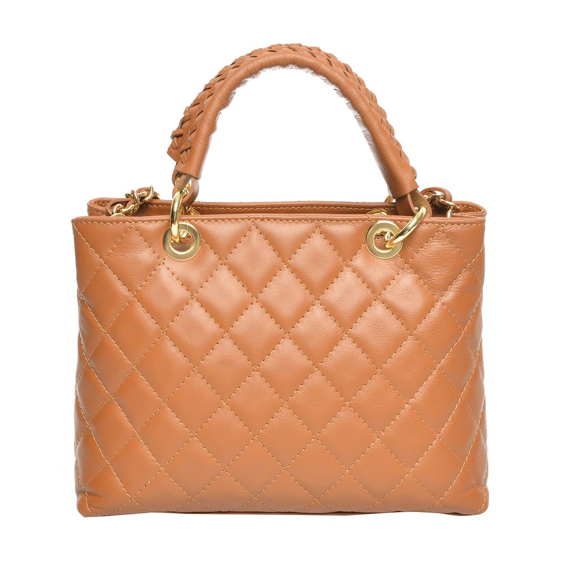 Brown Italian Leather Handbag main product photo