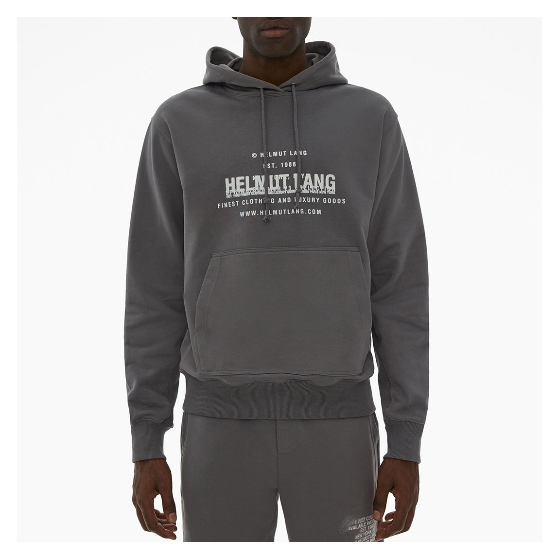 Grey Chest Logo Hoodie main product photo