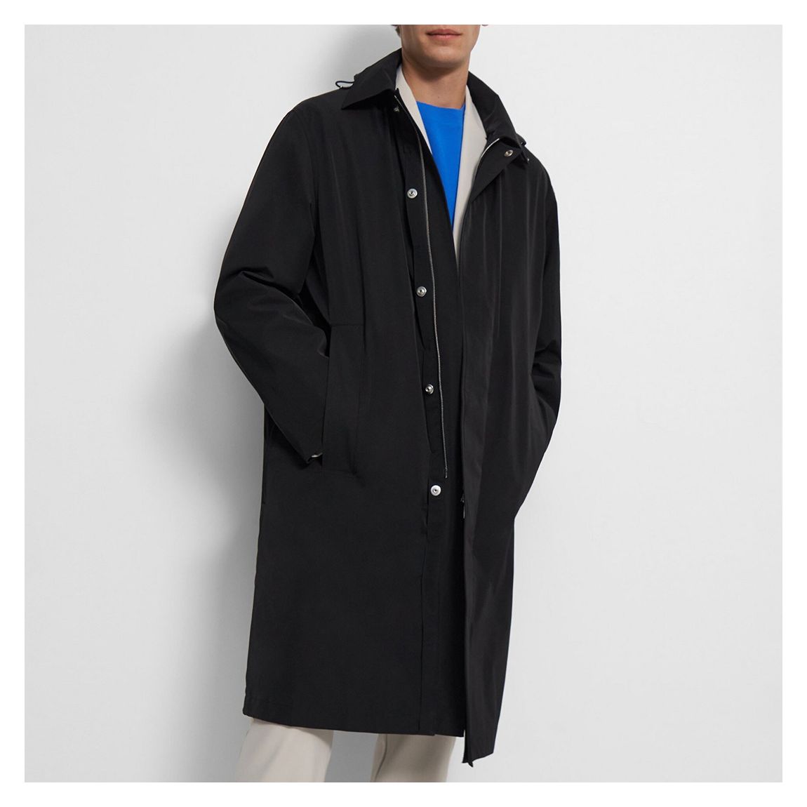 Black Division Button Coat main product photo