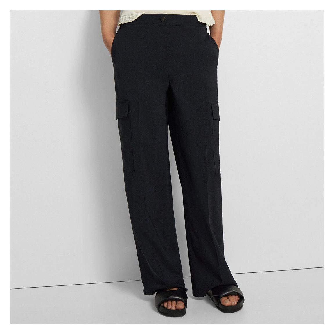 Black Cargo Pocket Trousers main product photo