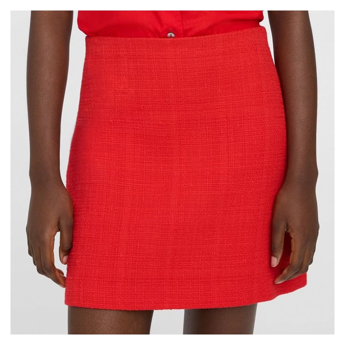 Red Textured Mini Skirt main product photo