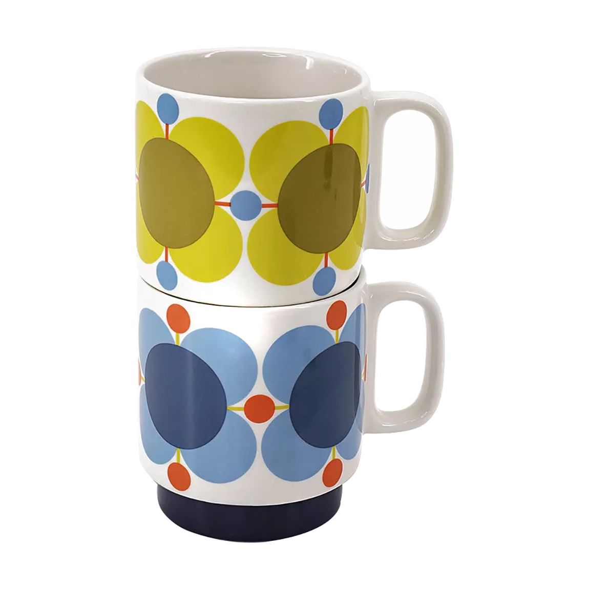 Set of 2 Atomic Flower Sky & Sunflower Mugs main product photo