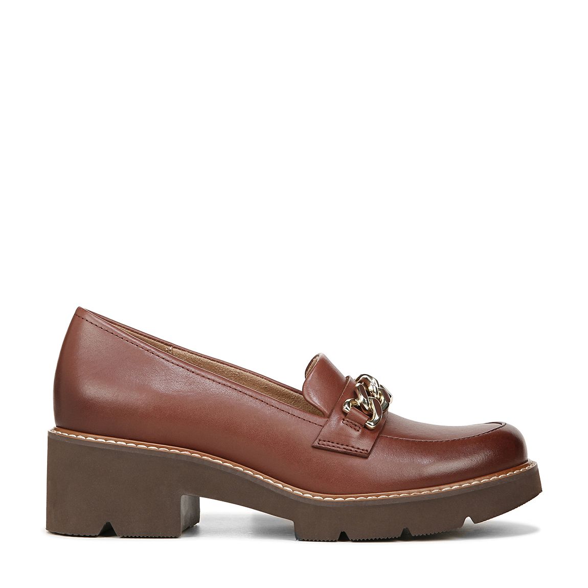 Brown Desi Leather Loafer main product photo