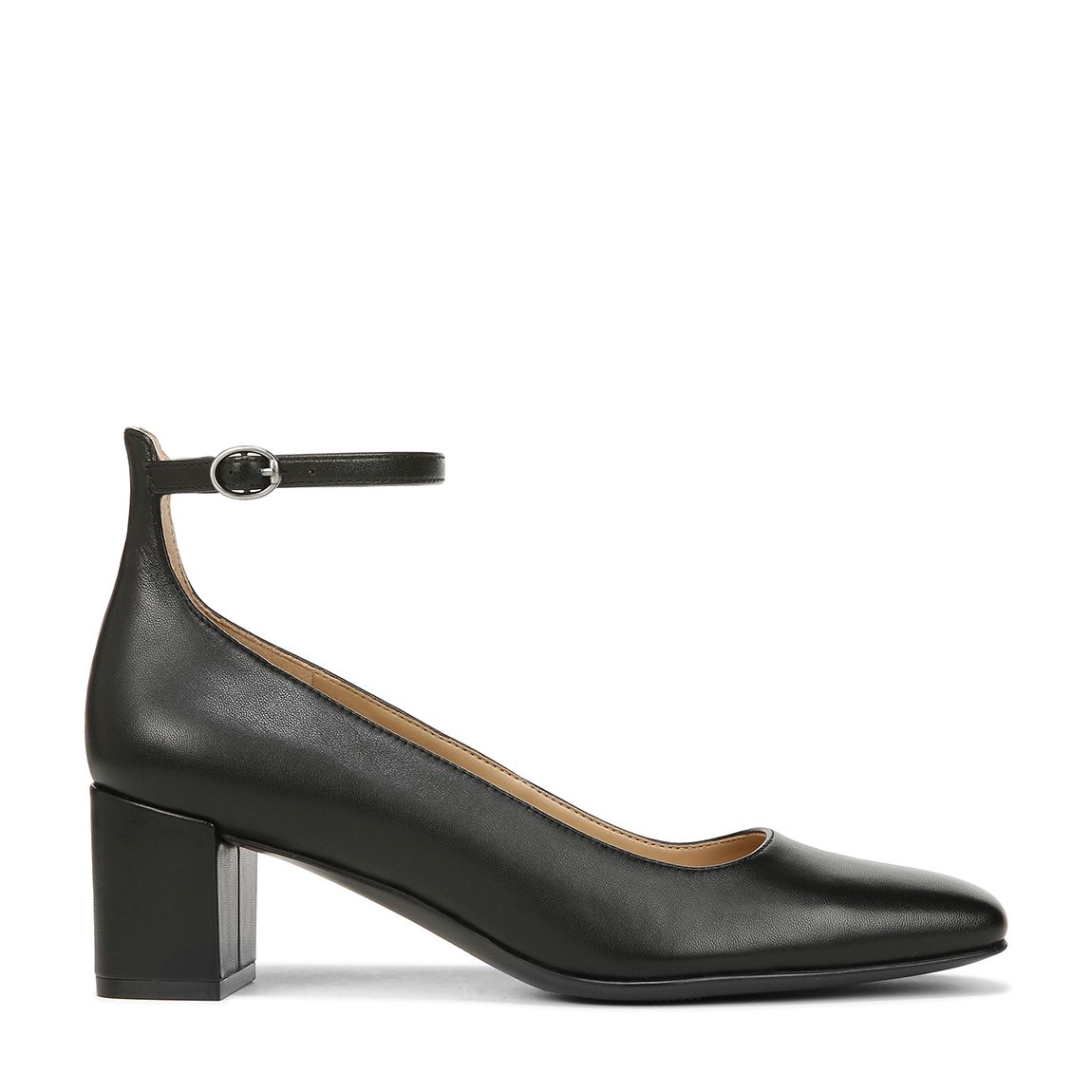 Black Karina Leather Heeled Pump main product photo