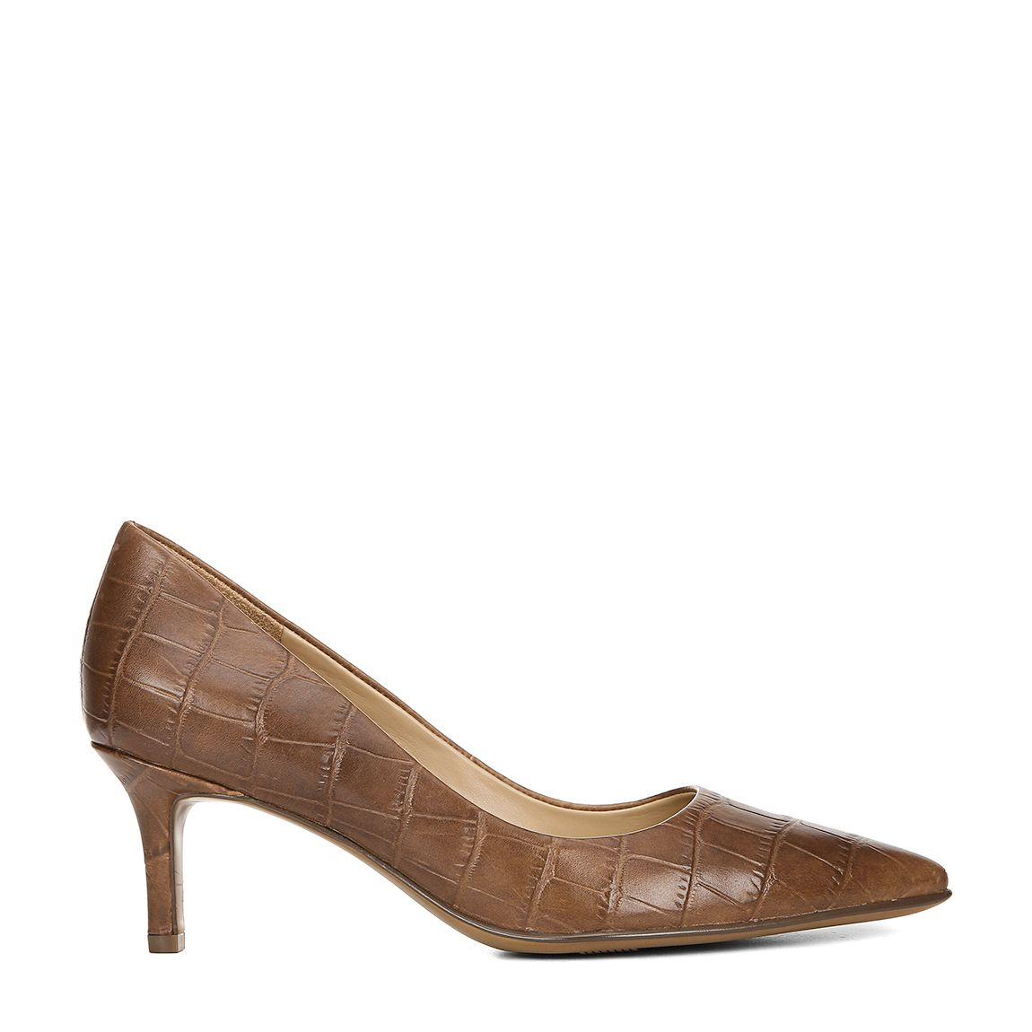 Brown Everly Croc Court Heel main product photo