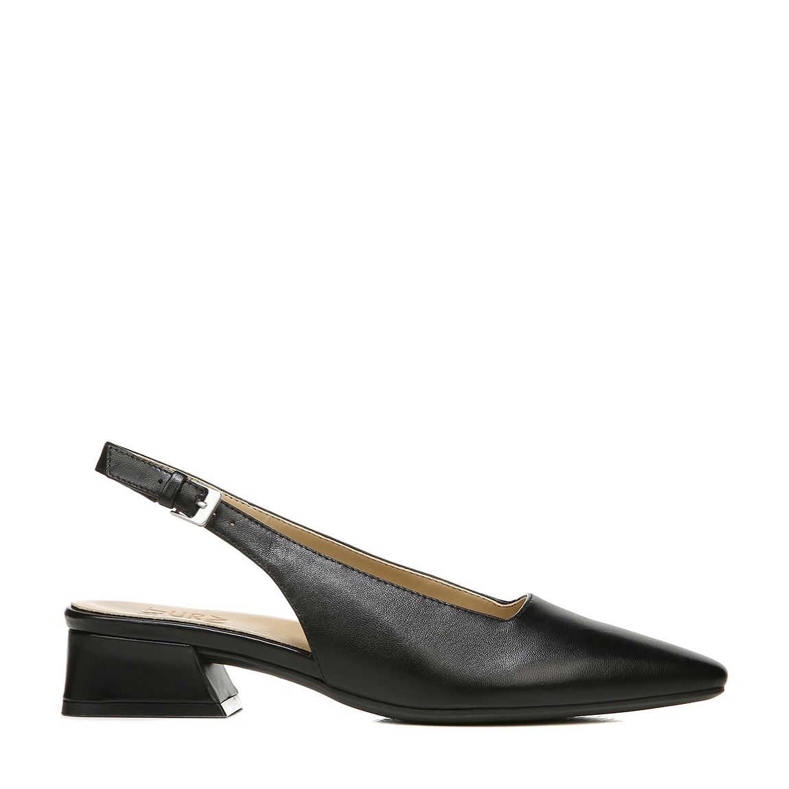 Black Leather Lesley Slingback Shoe main product photo