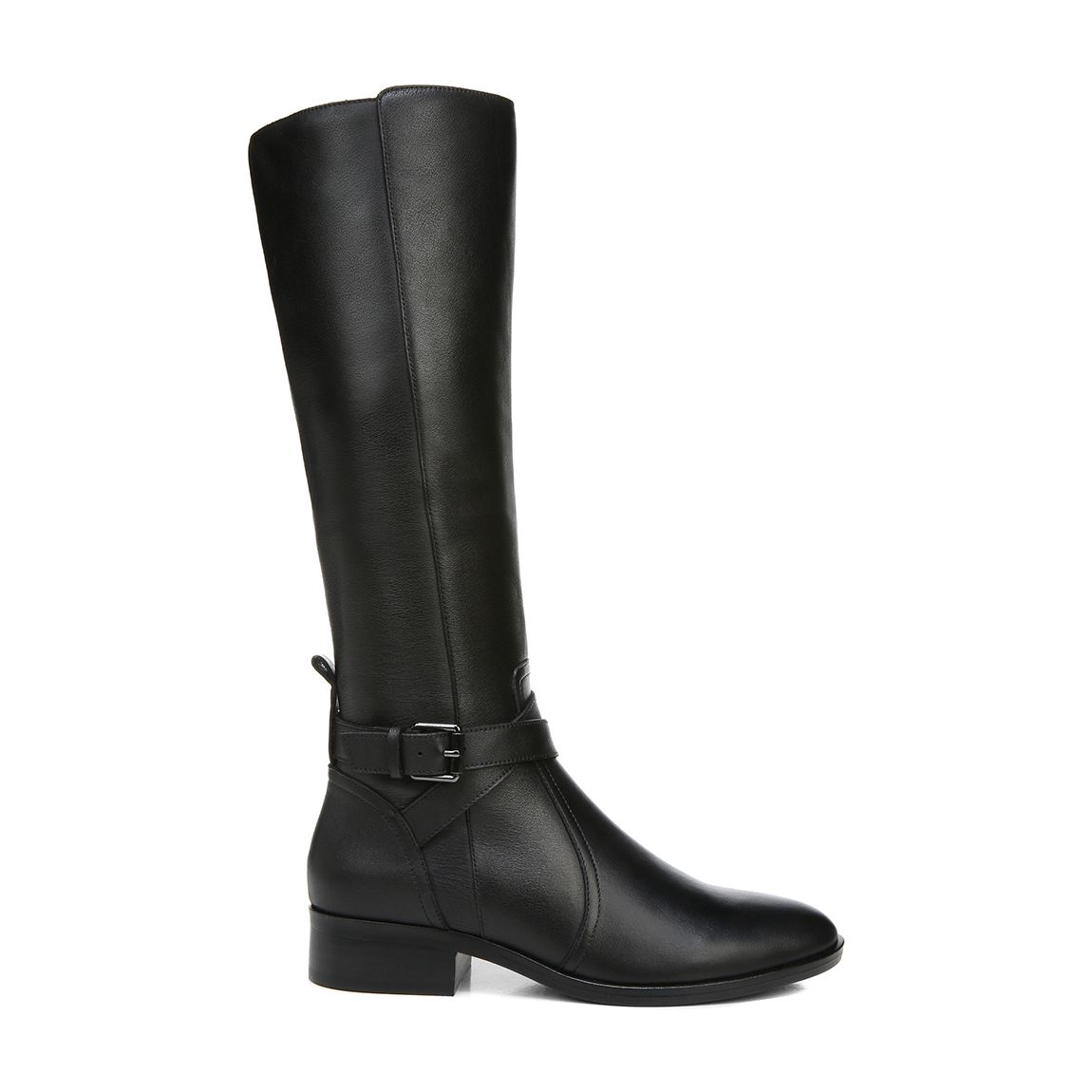 Black Rena Leather Long Boot main product photo