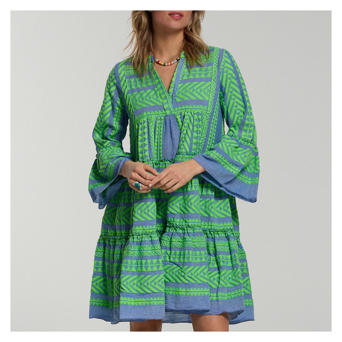Green & Blue Ella Midi Dress main product photo