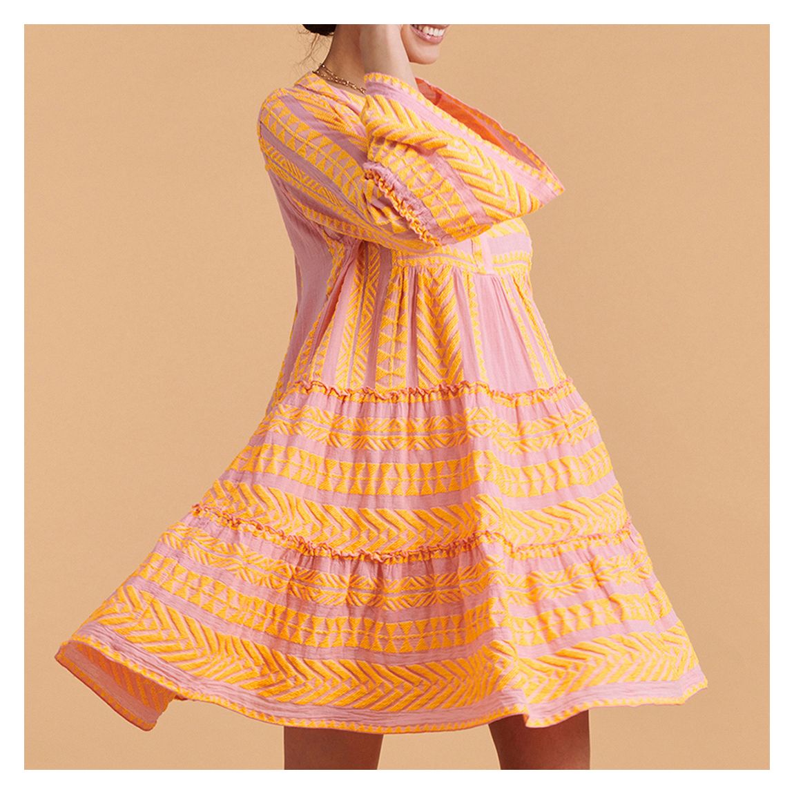Orange & Pink Ella Dress main product photo