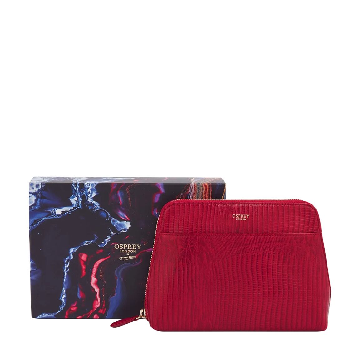 Red Luna Iguana Medium Make Up Bag main product photo