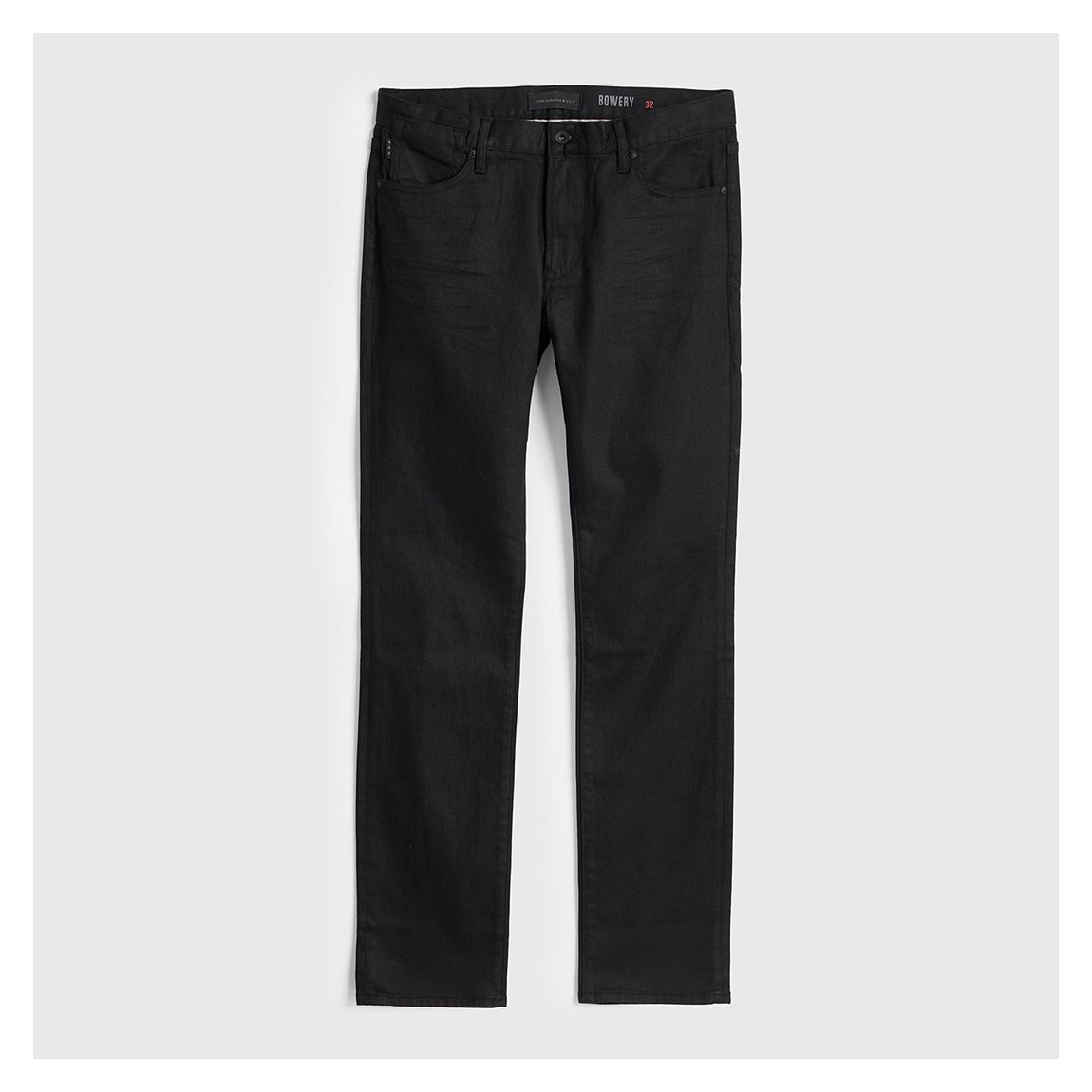 Black Bowery Coated Stretch Jeans main product photo
