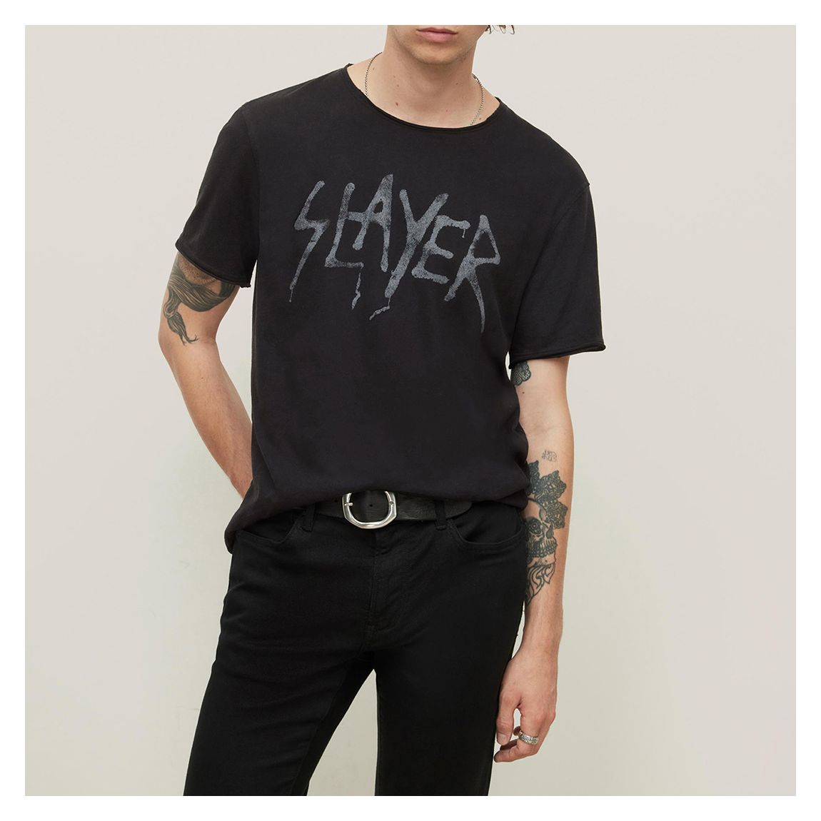 Black Slayer Raw Edge T-Shirt main product photo