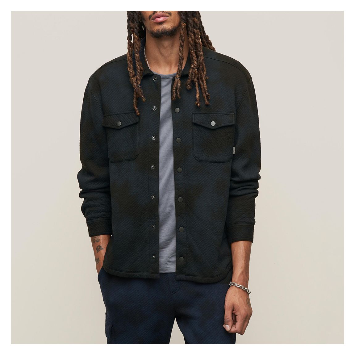 Navy Colby Quilted Jacket main product photo