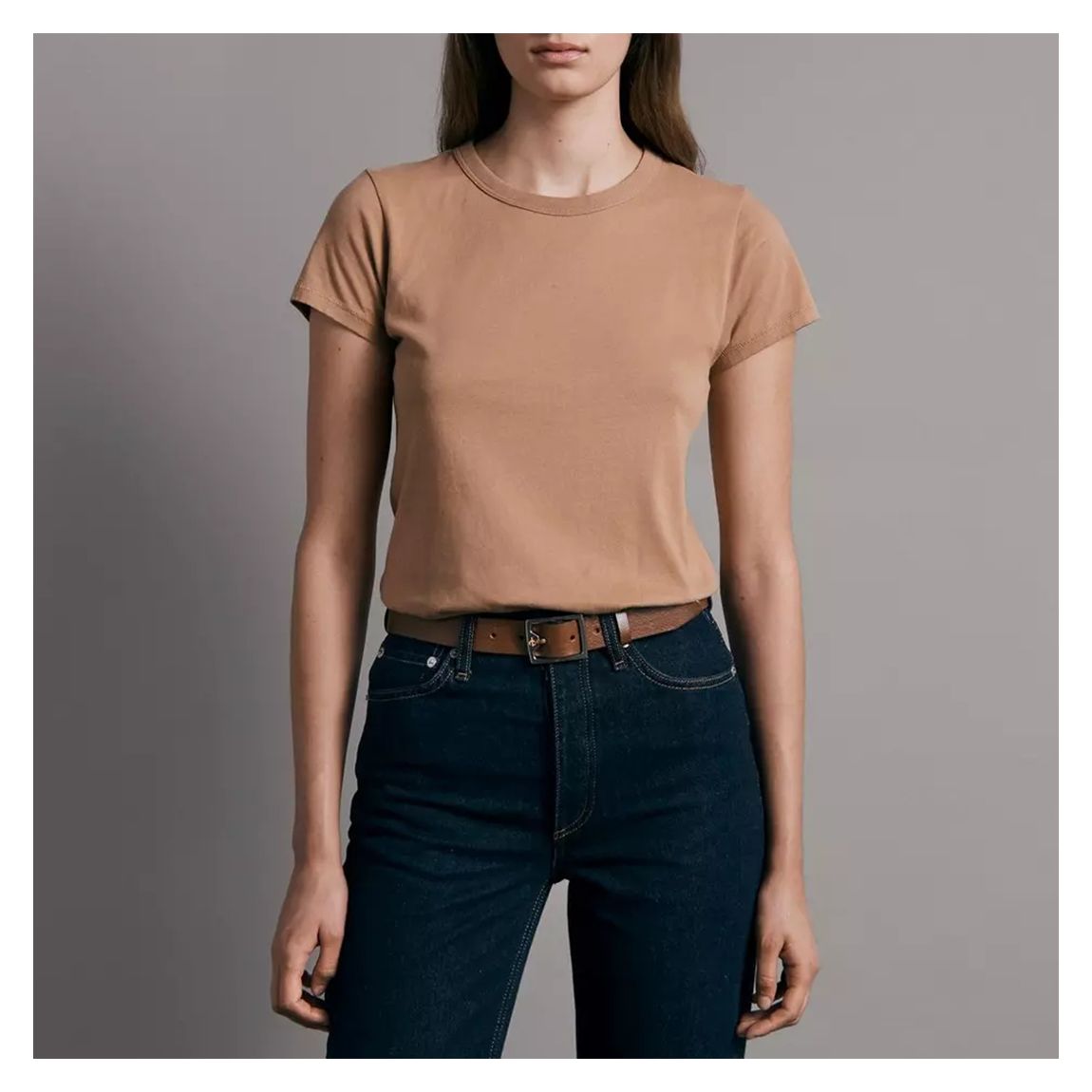 Beige Garment Dye T-shirt main product photo
