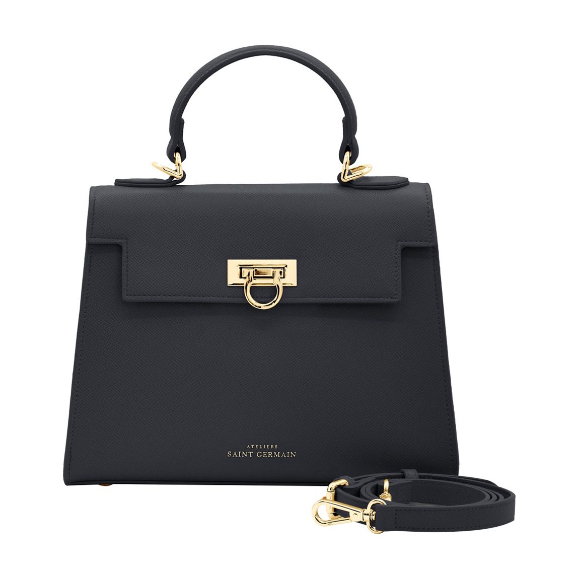 Black Leather Cannes Handbag main product photo