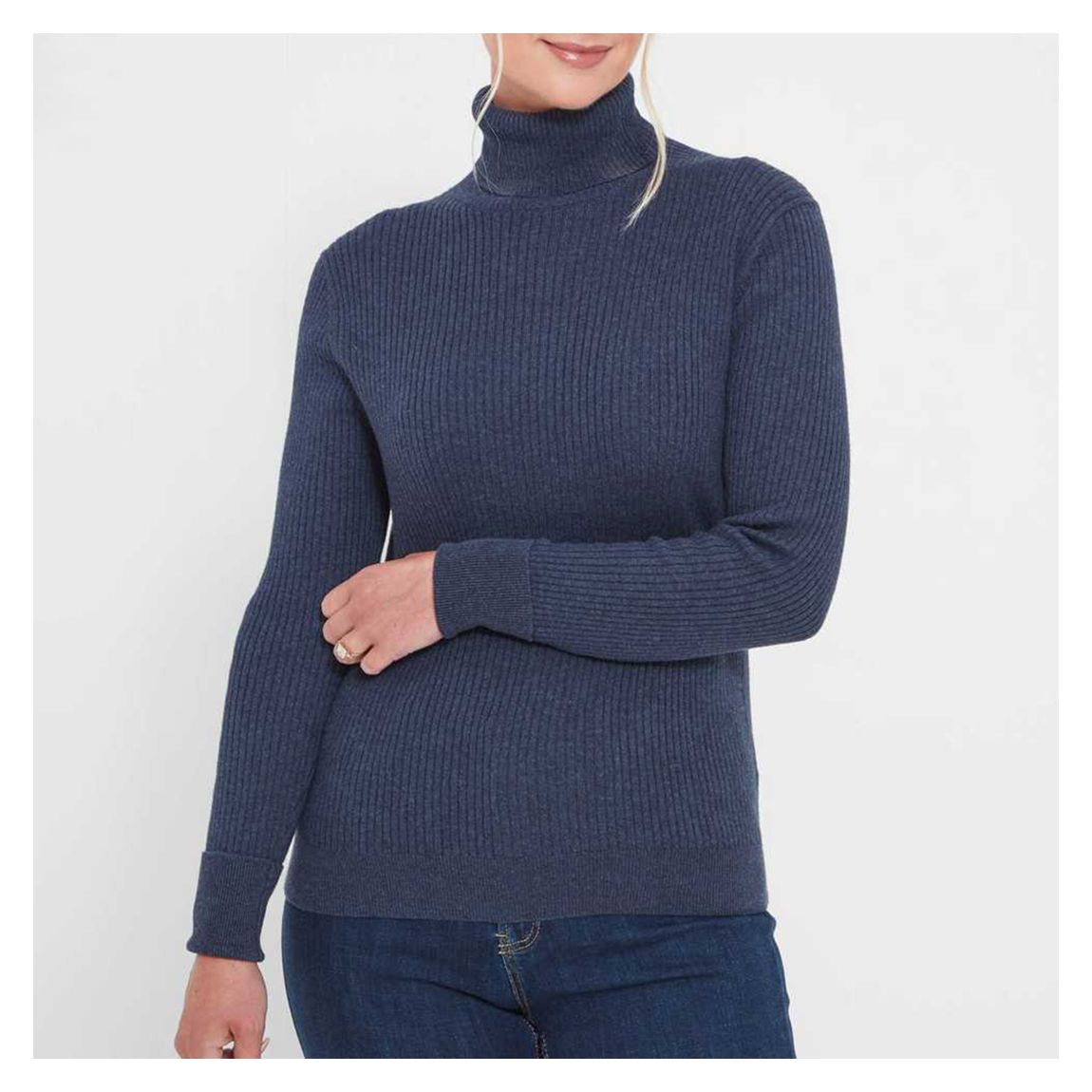 Navy Etive Wool Blend Jumper main product photo