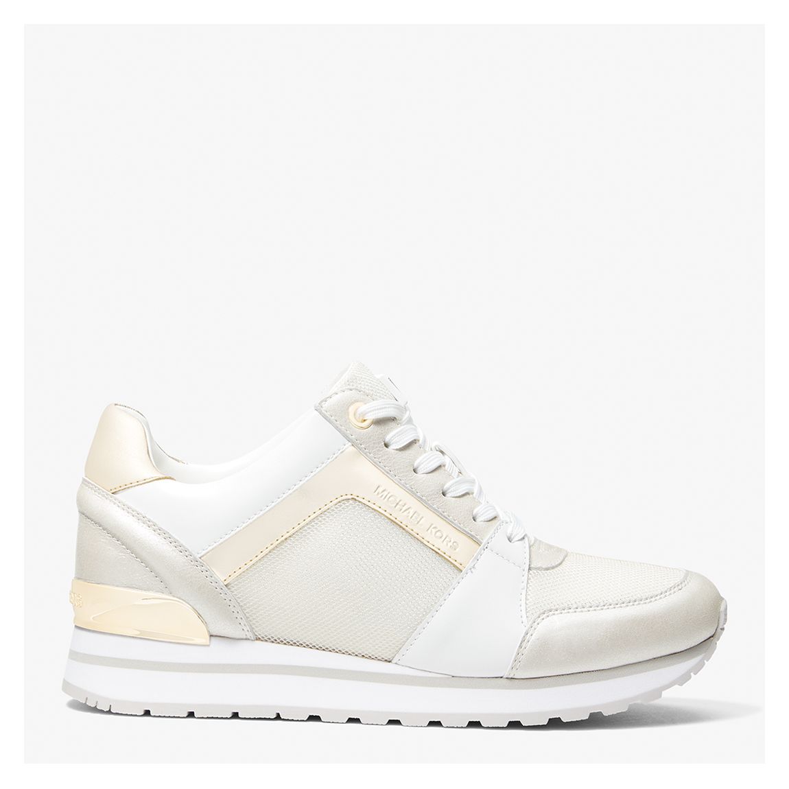 White/Gold Billie Trainer main product photo