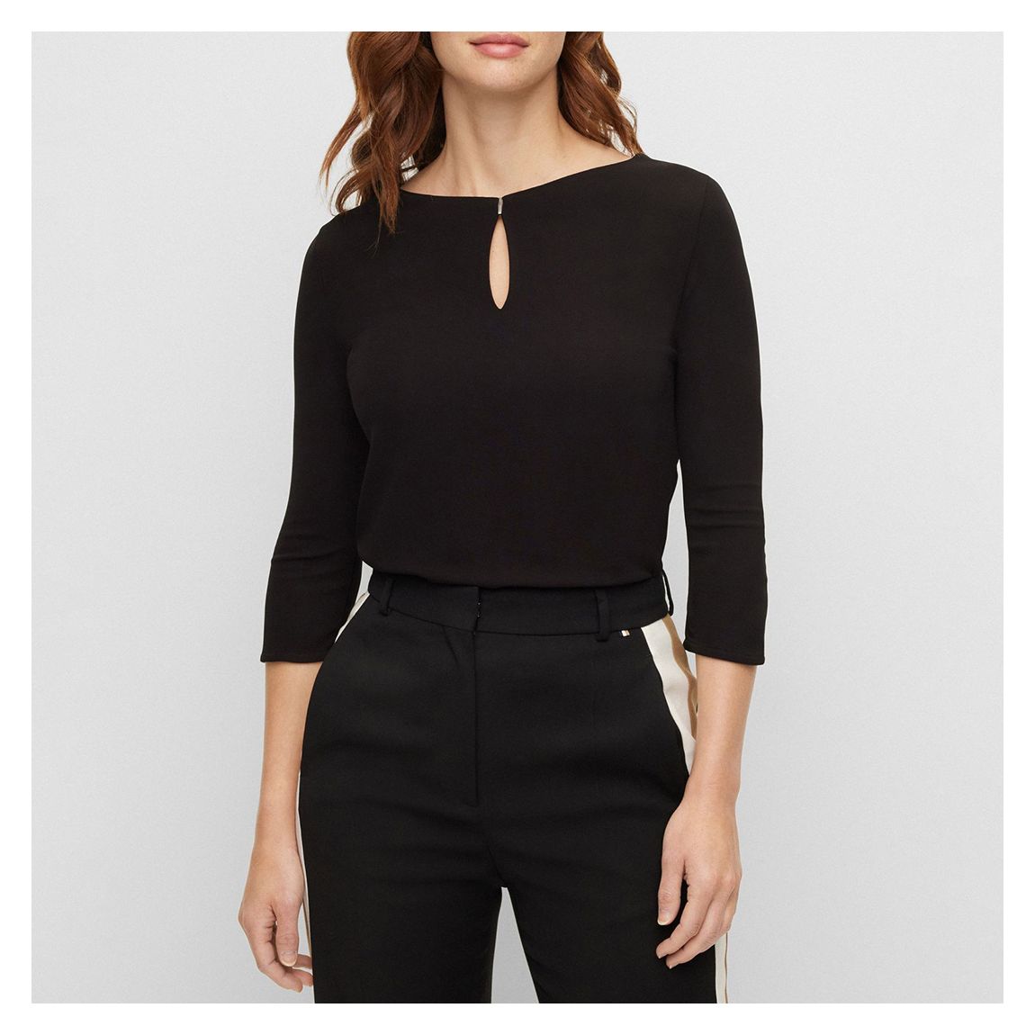 Black Epina Button Top main product photo