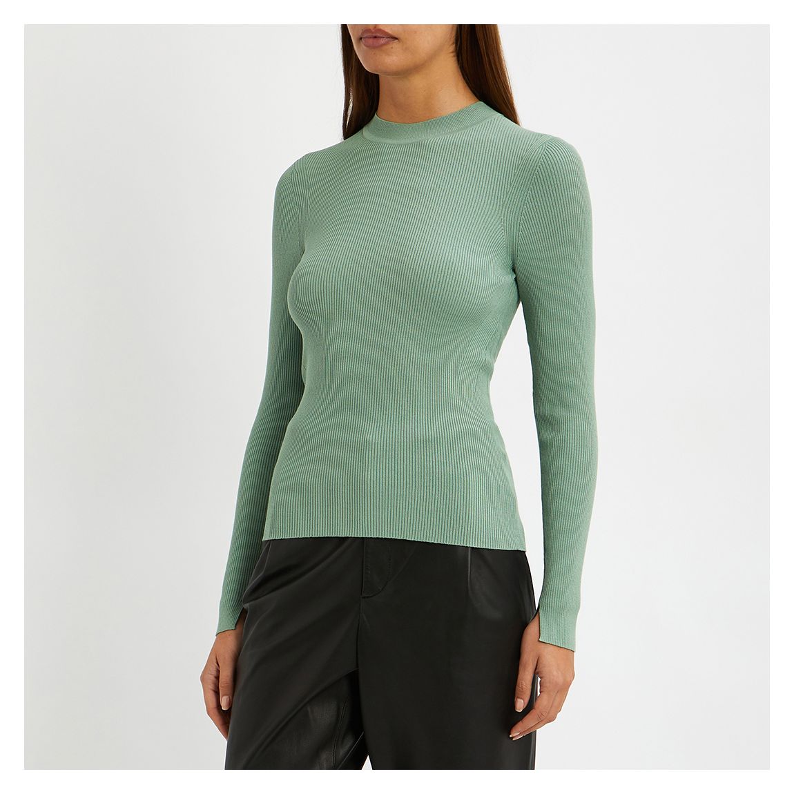 Green Feskiera Ribbed Jumper main product photo