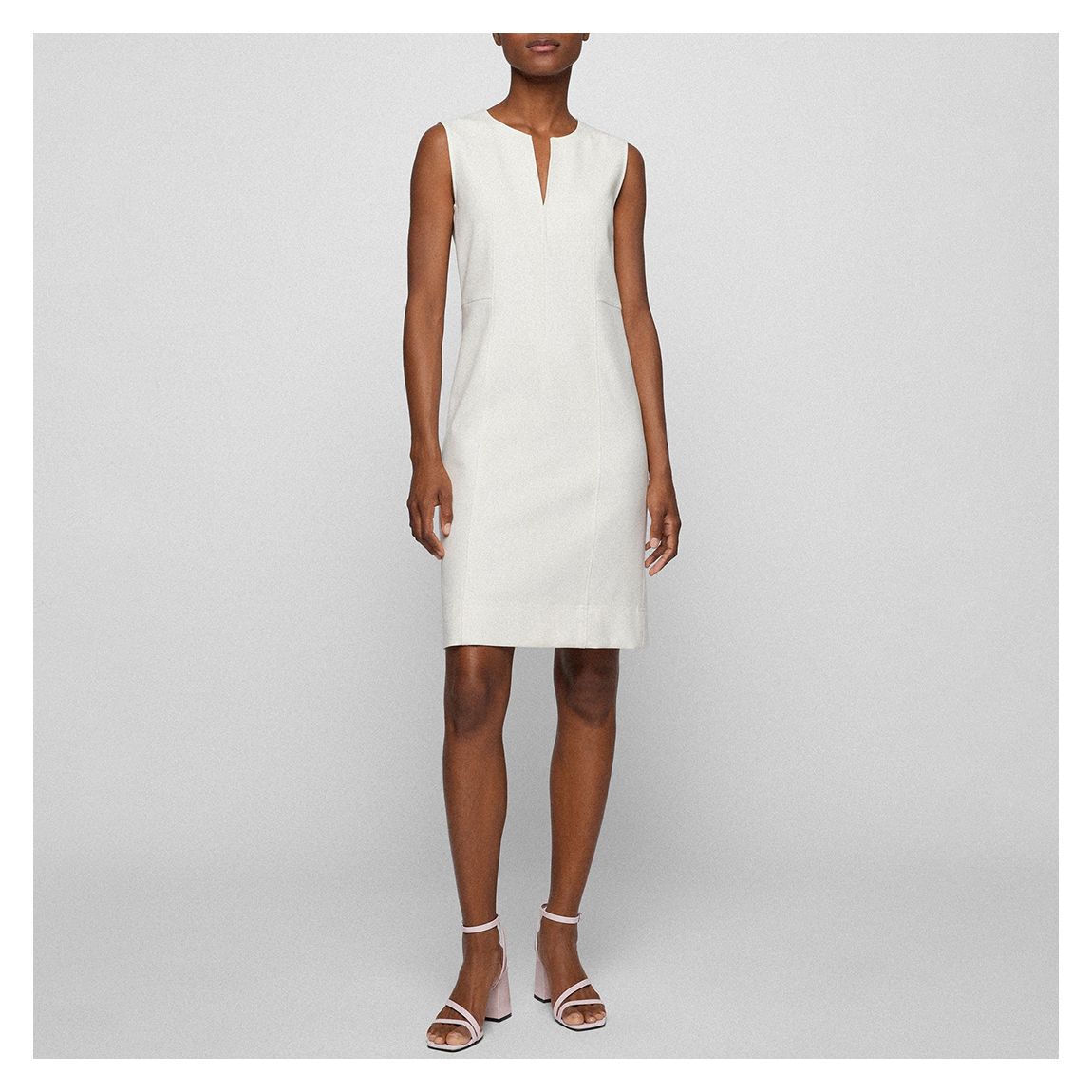White Duwa Cotton Blend Dress main product photo