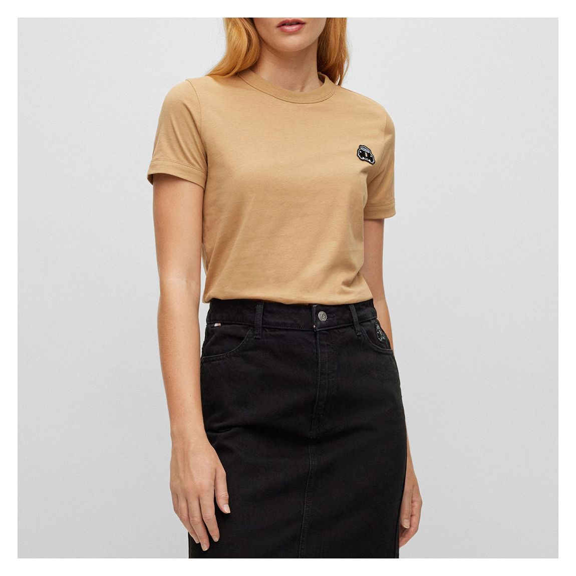 Beige Elogo Cotton T-Shirt main product photo