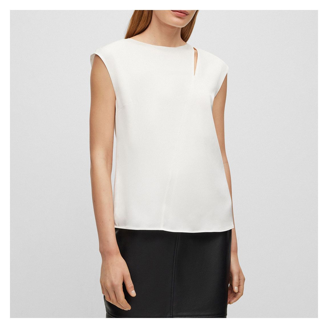 White Ianno Stretch Top main product photo