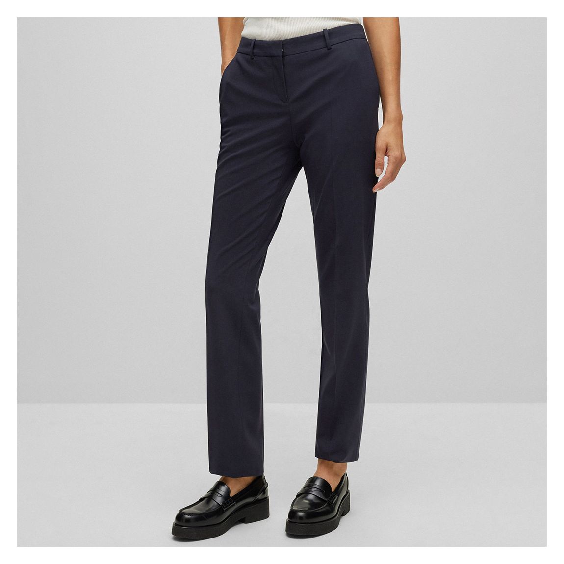 Navy Tamea Straight Trousers main product photo